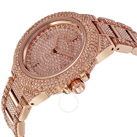 Michael Kors Ladies Rose Gold Camille Glitz Watch MK5862